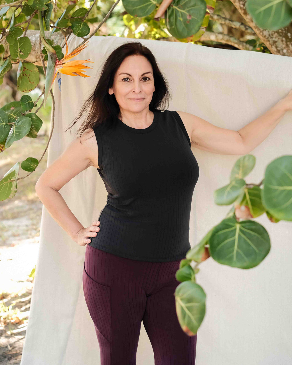 Classic Wide-Ribbed Tank Smokey Black