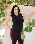 Classic Wide-Ribbed Tank Smokey Black