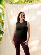 Classic Wide-Ribbed Tank Smokey Black