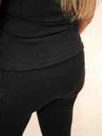 Classic Wide-Ribbed Legging Smokey Black