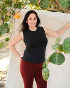 Classic Wide-Ribbed Legging Sangria