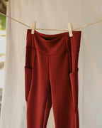 Classic Wide-Ribbed Legging Sangria