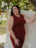 Classic Wide-Ribbed Tank Sangria