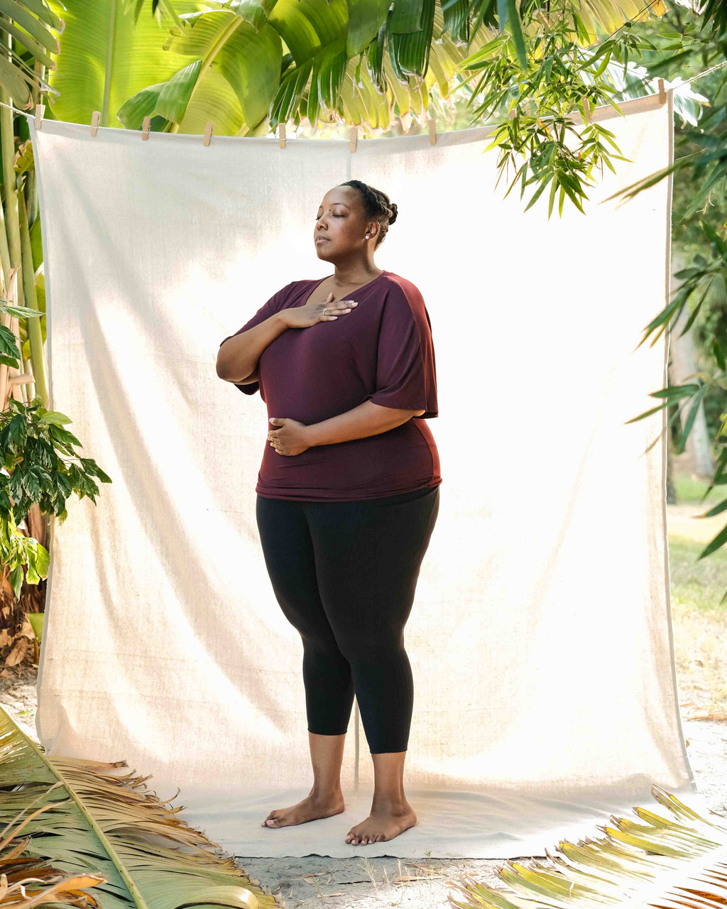 Phoenix Rising Dolman Flow Top Burgundy