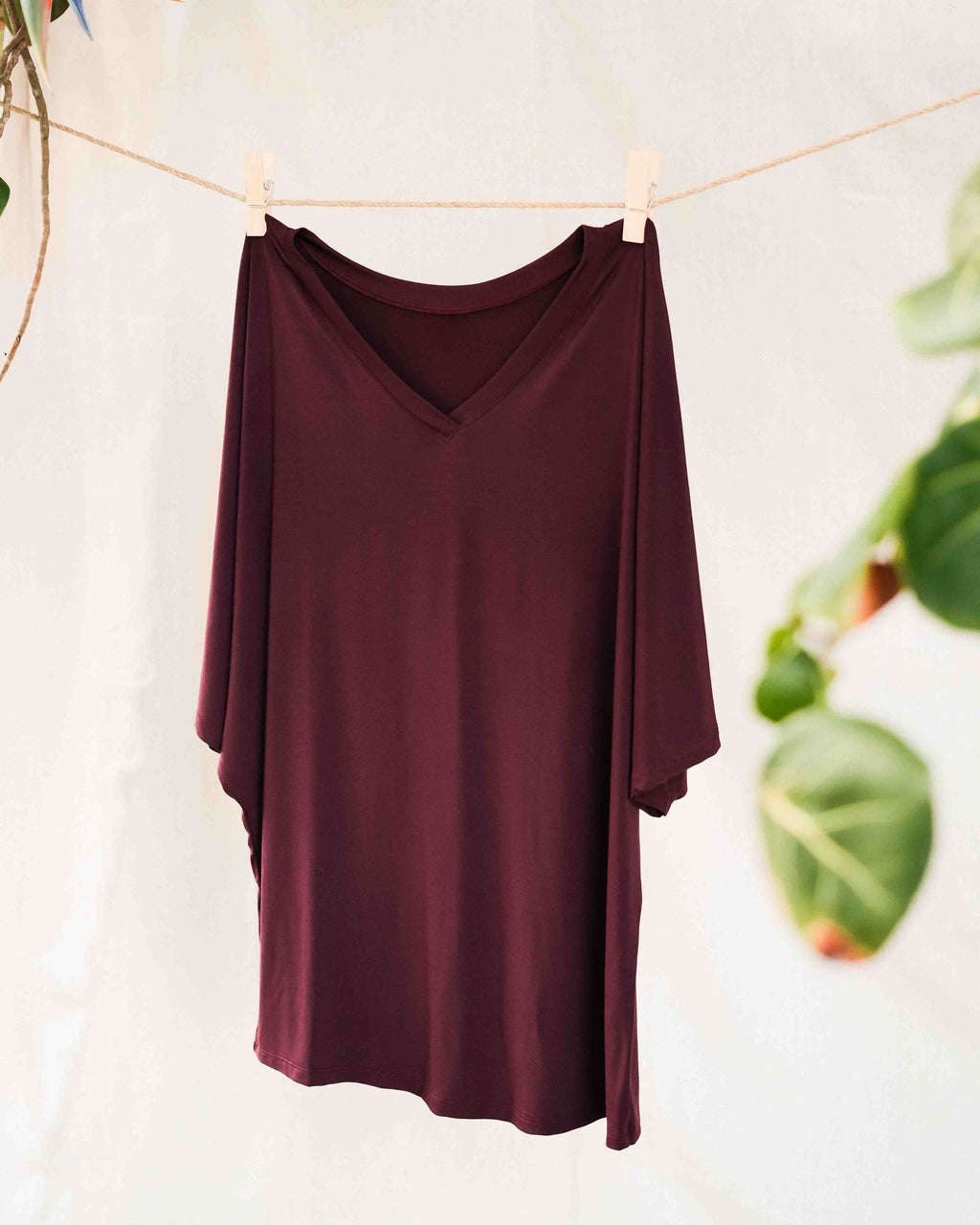 Phoenix Rising Dolman Flow Top Burgundy