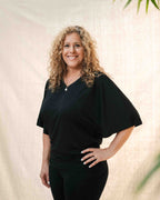 Phoenix Rising Dolman Flow Top Black