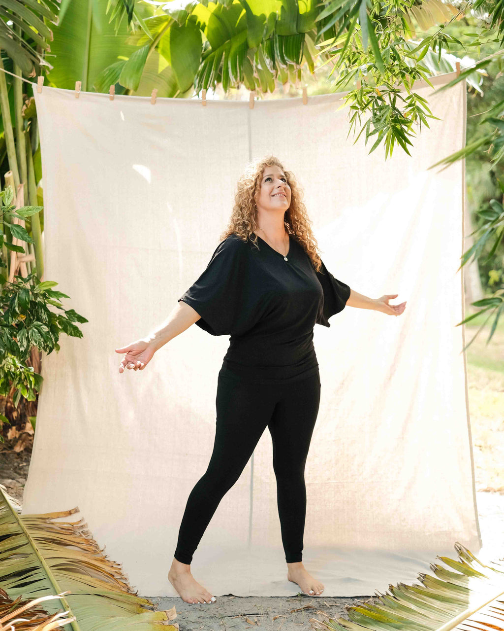 Phoenix Rising Dolman Flow Top Black