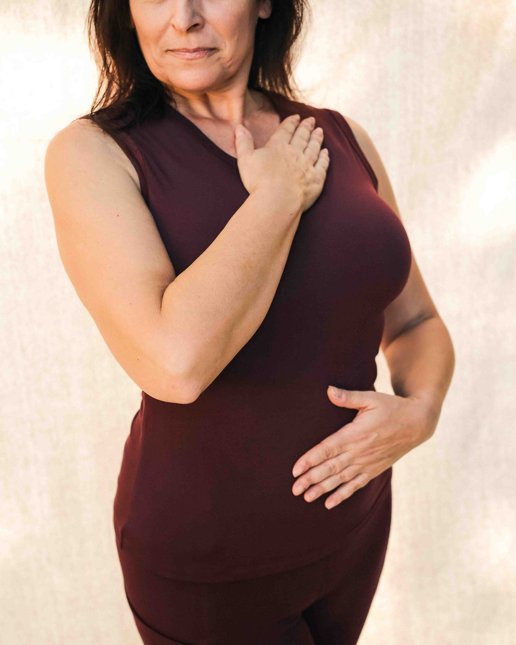 Infinite Love Tank Burgundy